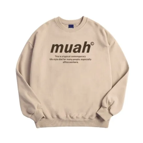 muahmuah  |Unisex Street Style Long Sleeves Logo Hoodies & Sweatshirts