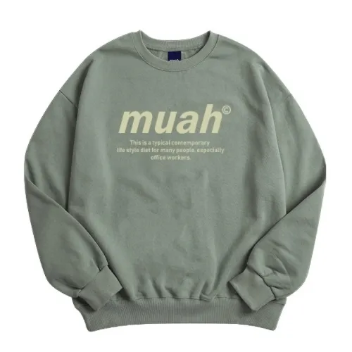 muahmuah  |Unisex Street Style Long Sleeves Logo Hoodies & Sweatshirts