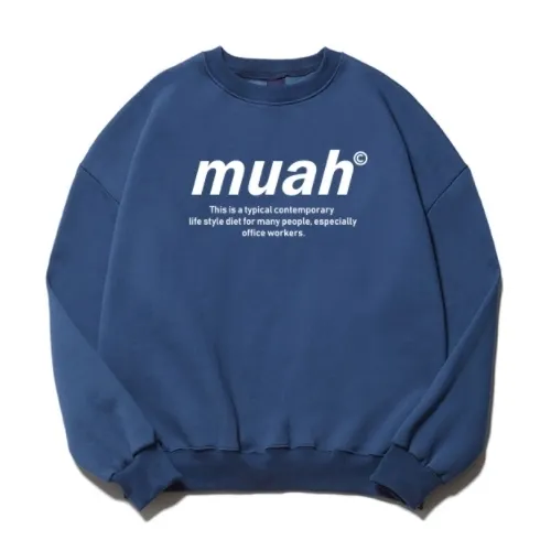 muahmuah  |Unisex Street Style Long Sleeves Logo Hoodies & Sweatshirts