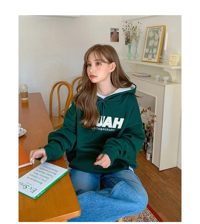 muahmuah  |Unisex Street Style Long Sleeves Plain Cotton Medium Logo