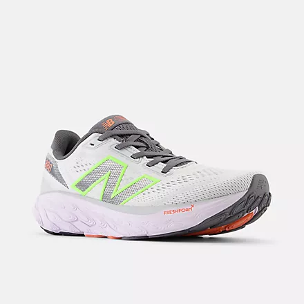 New Balance Women’s Fresh Foam X 880 Athletic Shoes-Grey/Lime/Peach