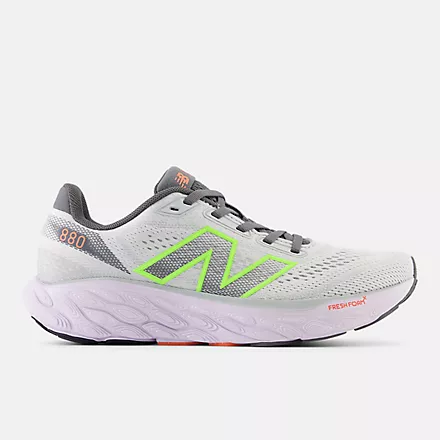 New Balance Women’s Fresh Foam X 880 Athletic Shoes-Grey/Lime/Peach