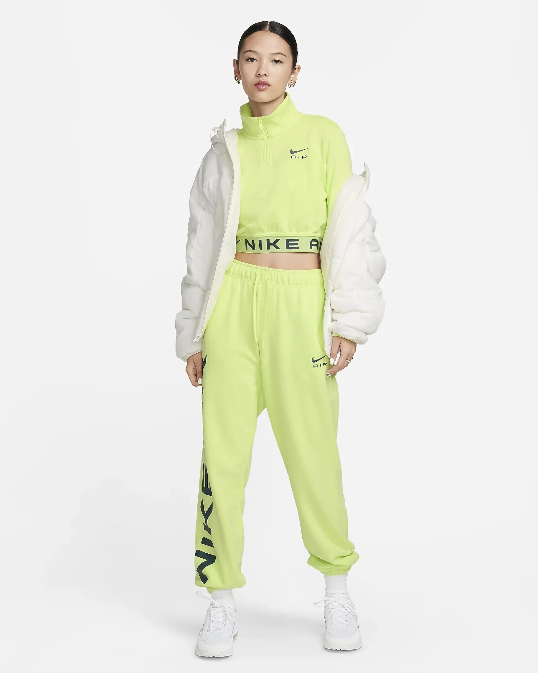 Nike  |Street Style Long Sleeves Plain High-Neck Logo