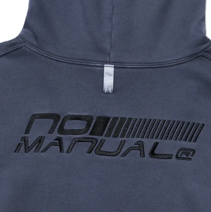 NOMANUAL  |Unisex Street Style Long Sleeves Plain Cotton Logo Hoodies