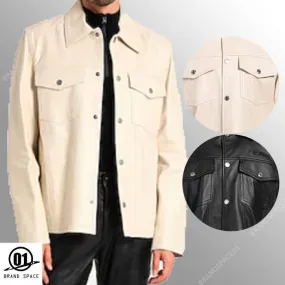 Off-White  |Button-down Unisex Street Style Long Sleeves Plain Leather