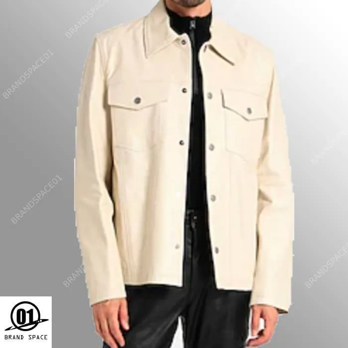 Off-White  |Button-down Unisex Street Style Long Sleeves Plain Leather