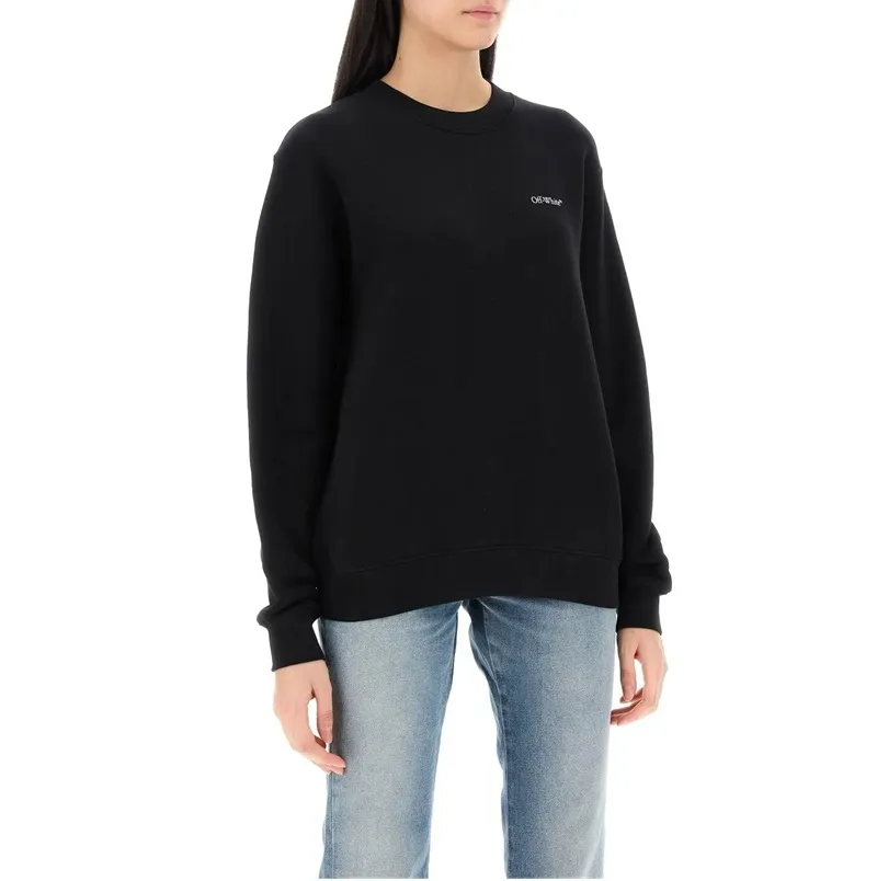 Off-White  |Street Style Long Sleeves Cotton Logo Hoodies & Sweatshirts