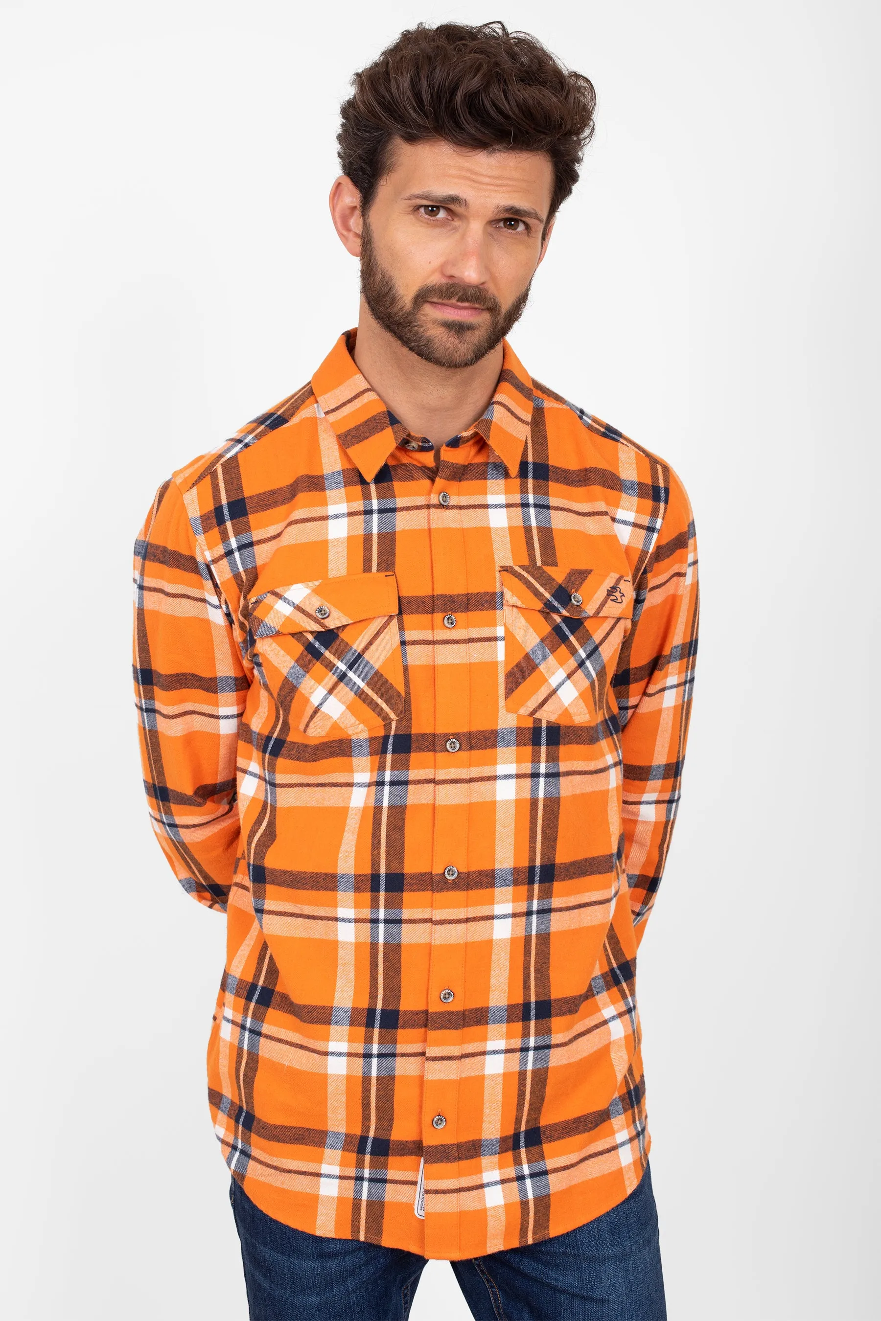 Orange Checked Shirt