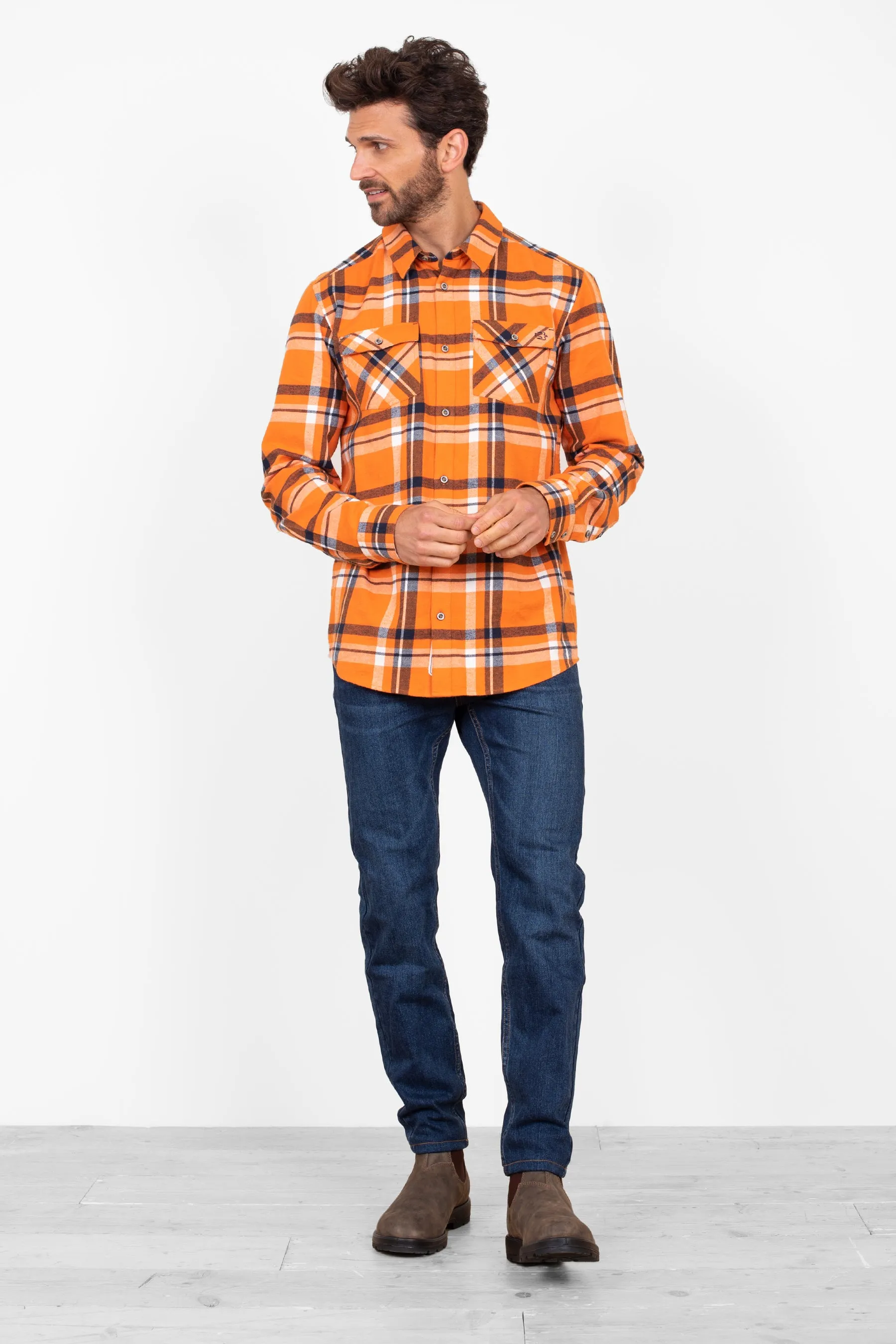 Orange Checked Shirt