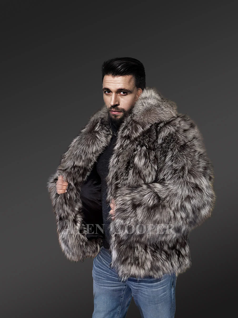 Original Fur vests in black for bold and stylish men