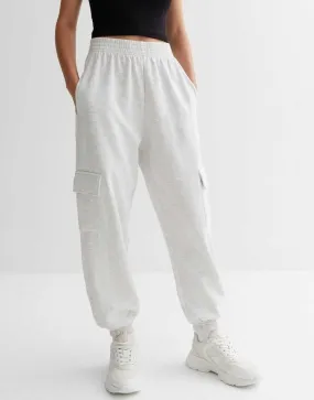 Pale Grey Cuffed Joggers