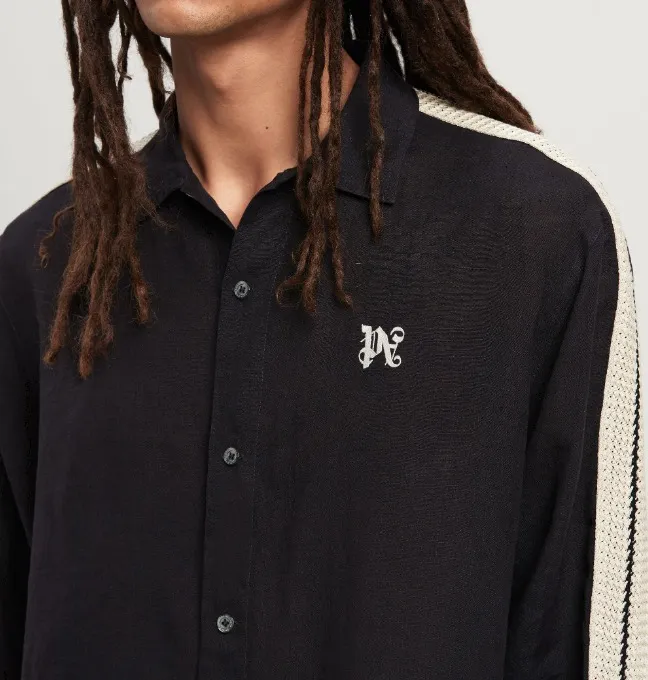 Palm Angels  |Button-down Linen Street Style Long Sleeves Plain Logo