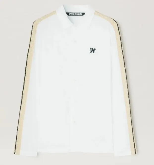 Palm Angels  |Button-down Linen Street Style Long Sleeves Plain Logo