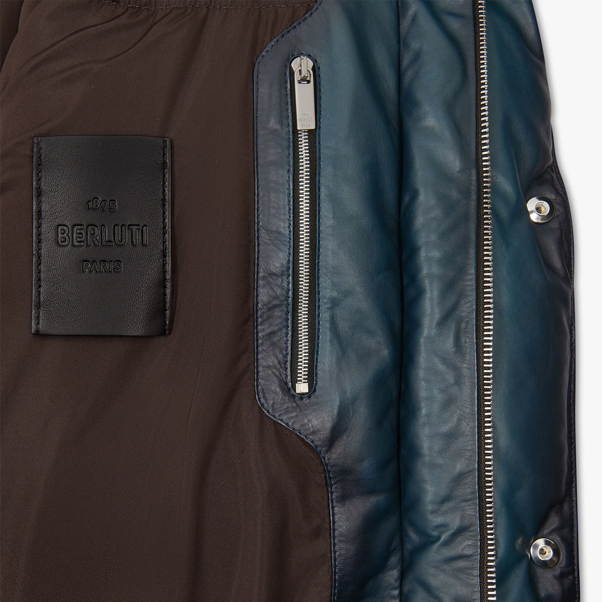 Patina Leather Down Jacket