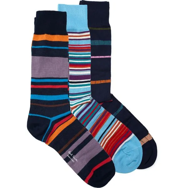 Paul Smith 3 Pack Multi Stripe Socks