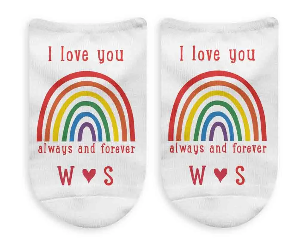 Personalized I Love You with LGBTQ Rainbow Design