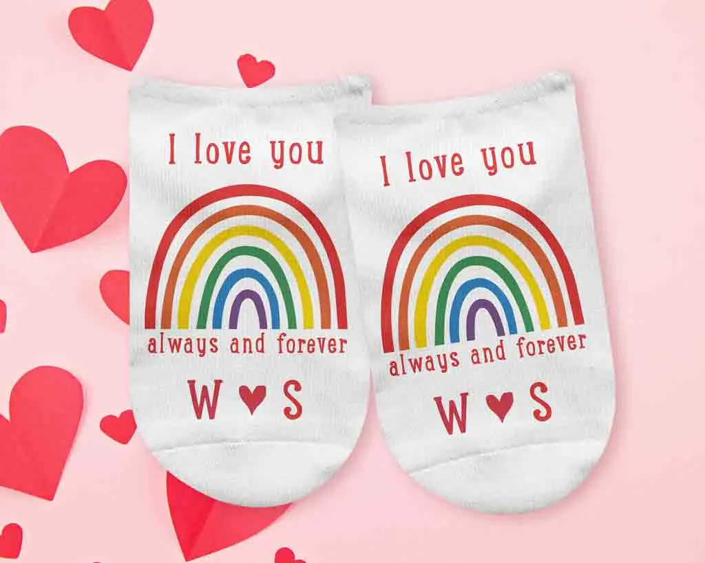 Personalized I Love You with LGBTQ Rainbow Design