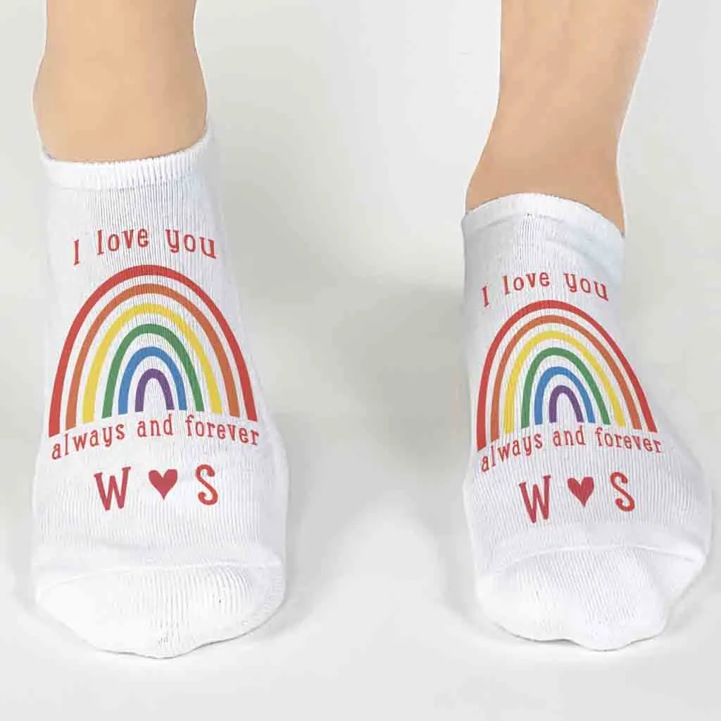 Personalized I Love You with LGBTQ Rainbow Design