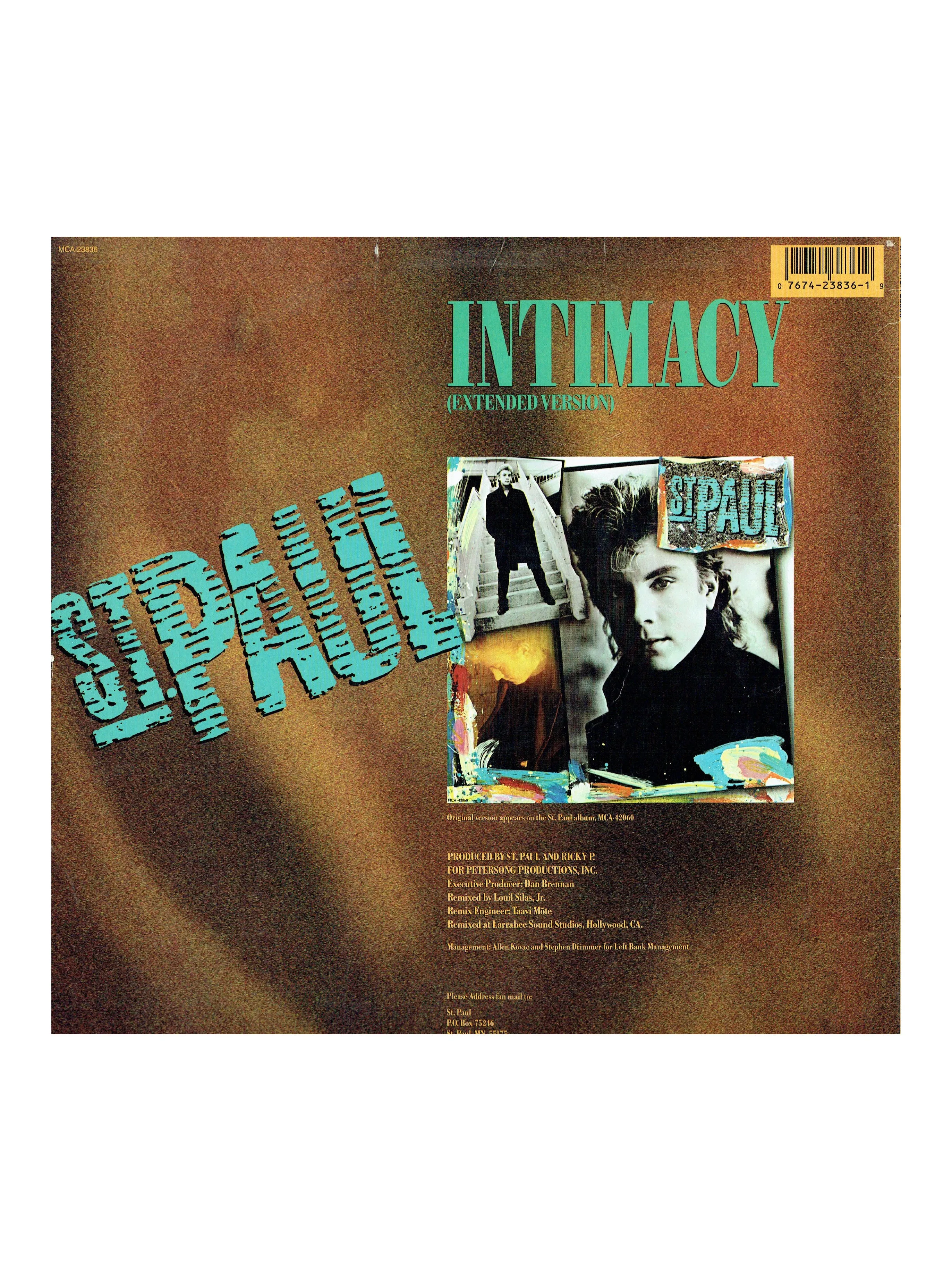 Prince – ST Paul Intimacy Vinyl 12 US Preloved 1988