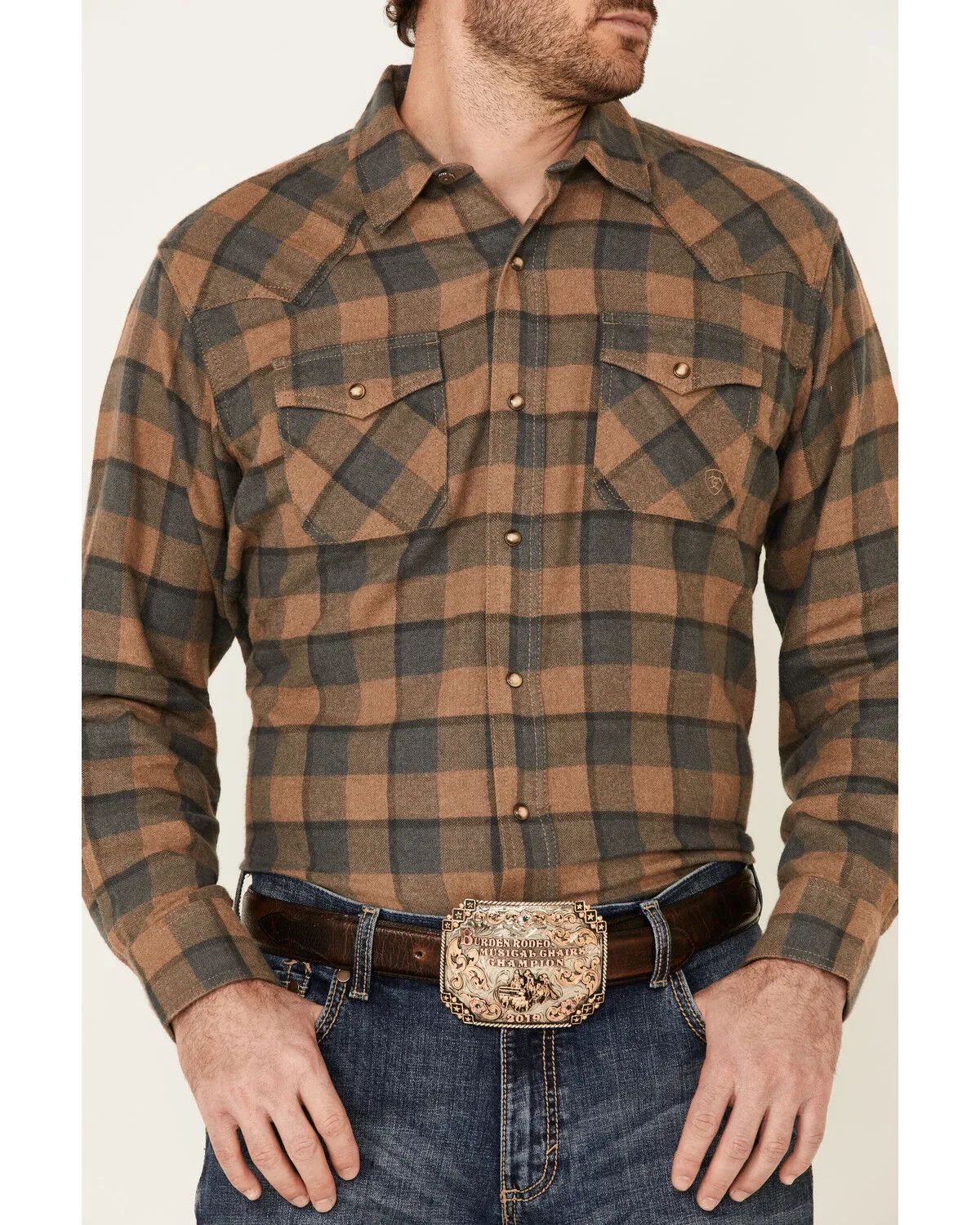 Product Name:  Ariat Men's Hartford Retro Plaid Long Sleeve Snap Western Flannel Shirt