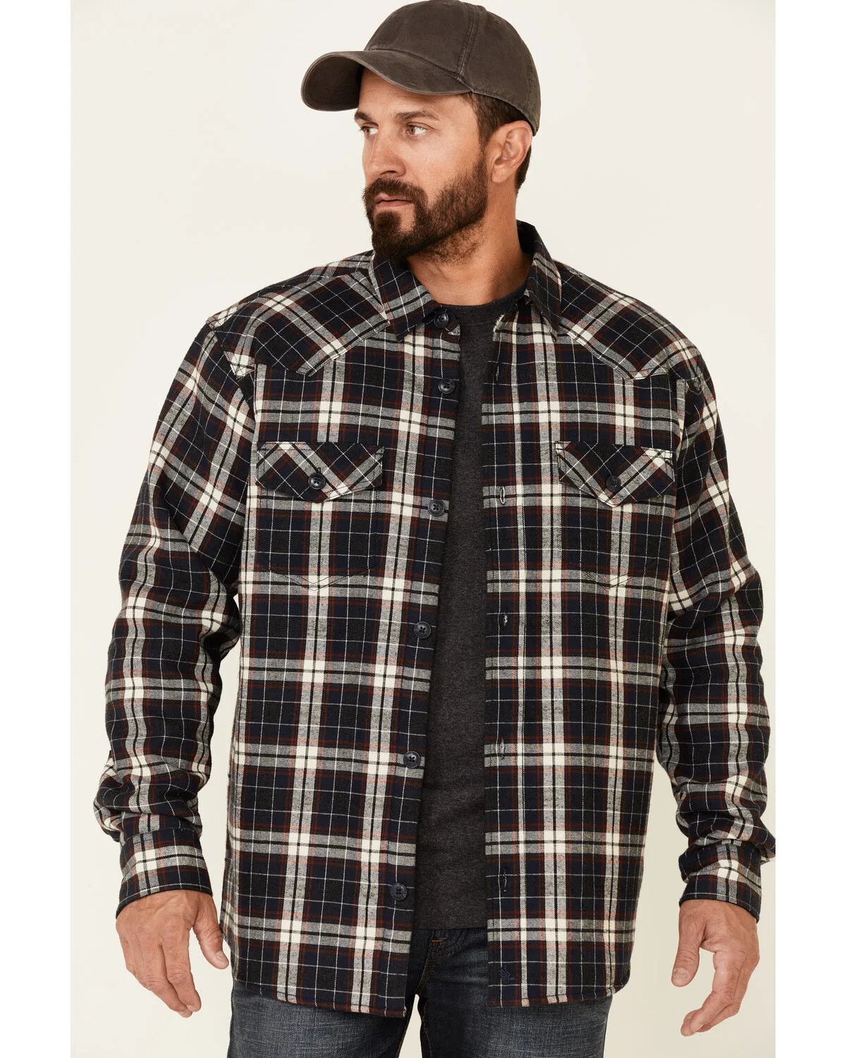 Product Name:  Cody James Men's Storm Front Bonded Large Plaid Long Sleeve Button-Down Western Flannel Shirt