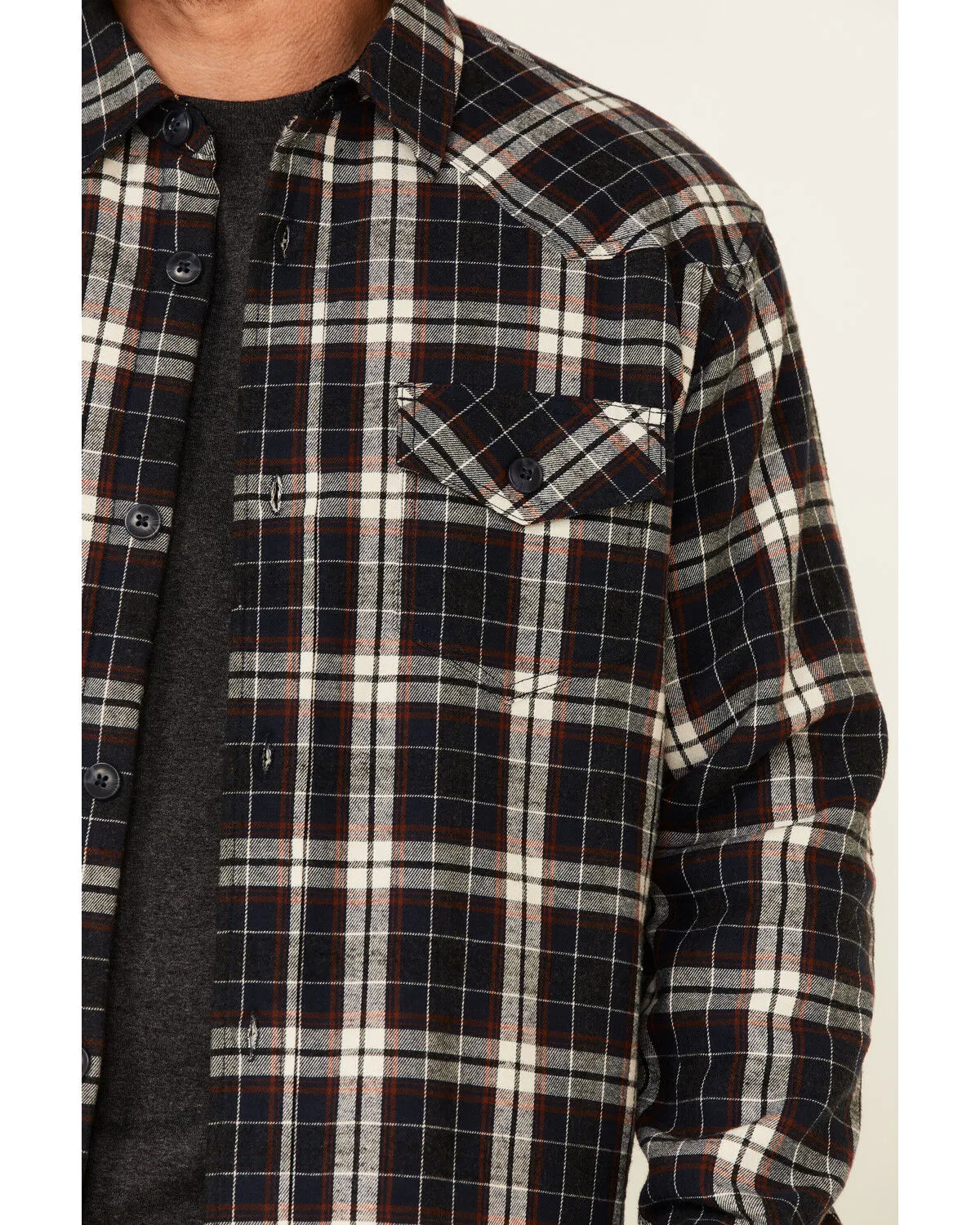 Product Name:  Cody James Men's Storm Front Bonded Large Plaid Long Sleeve Button-Down Western Flannel Shirt