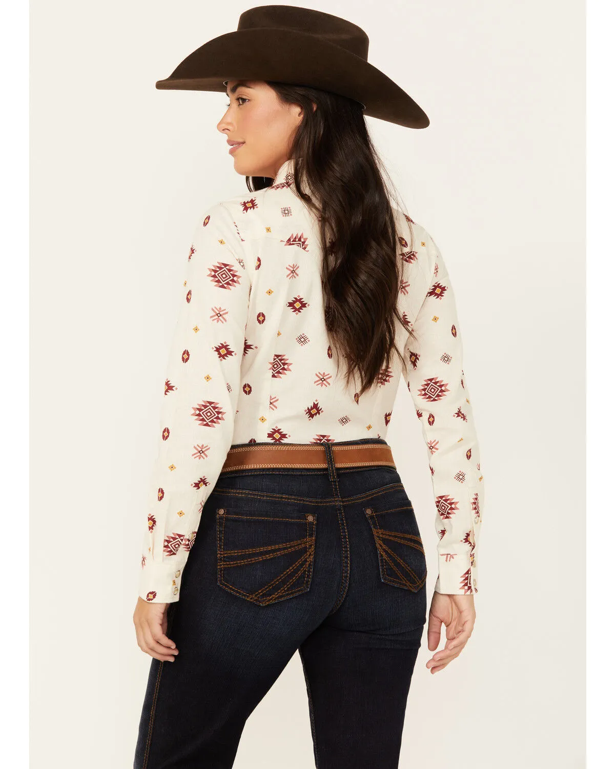 Product Name:  Wrangler Women's Southwestern Print Long Sleeve Snap Flannel Shirt