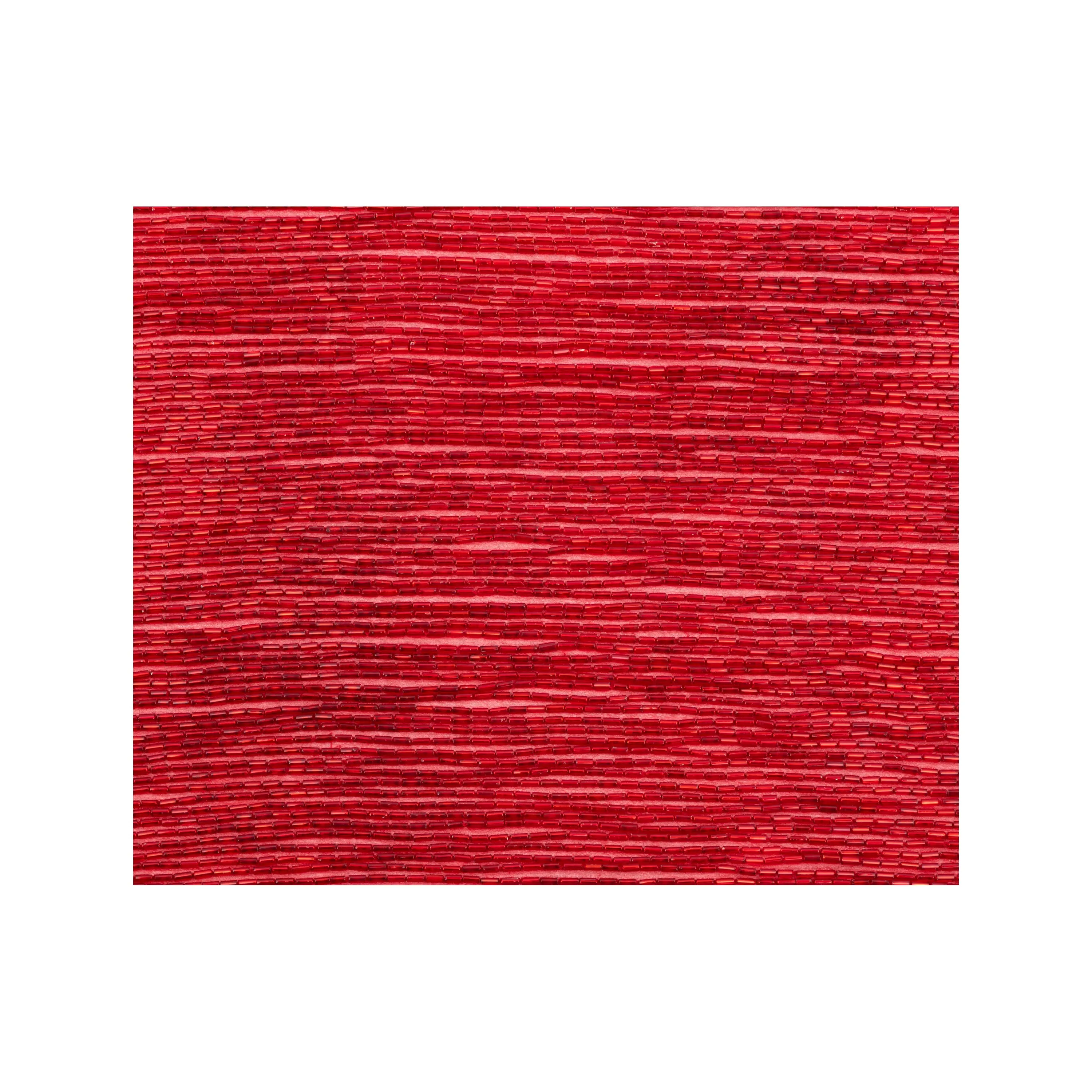 Red Fringed Scarf - '80s