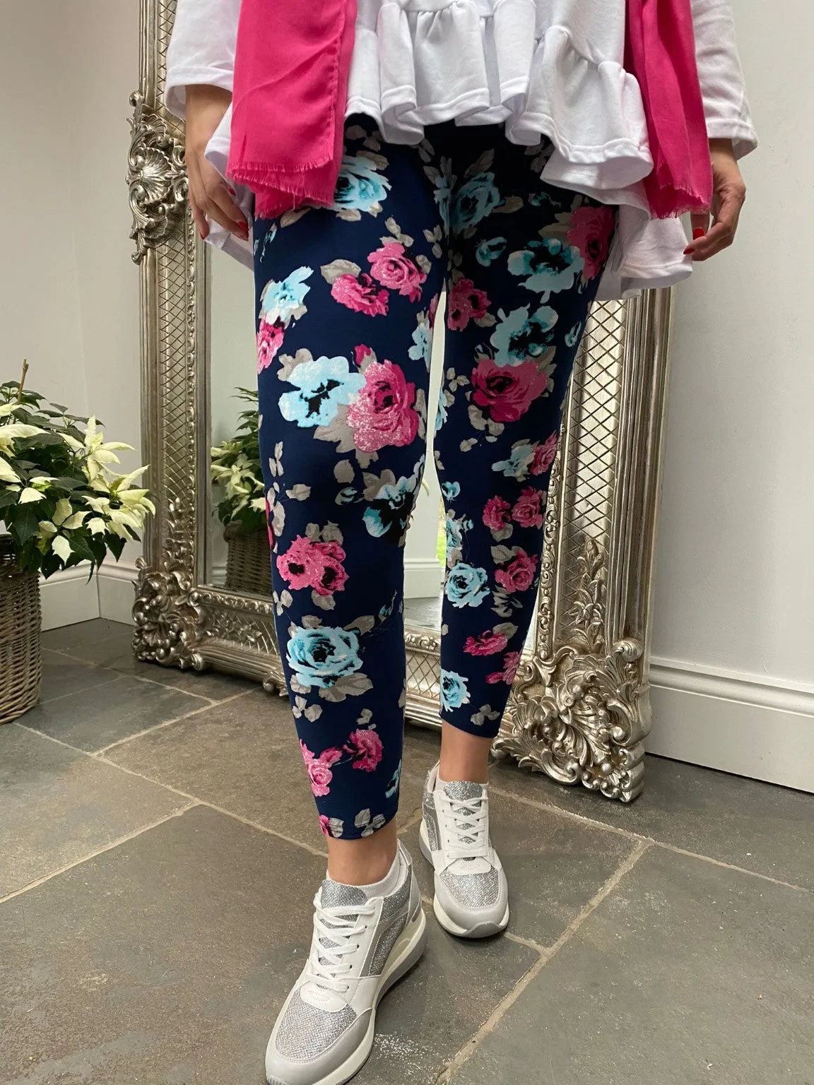 Rose Print Leggings