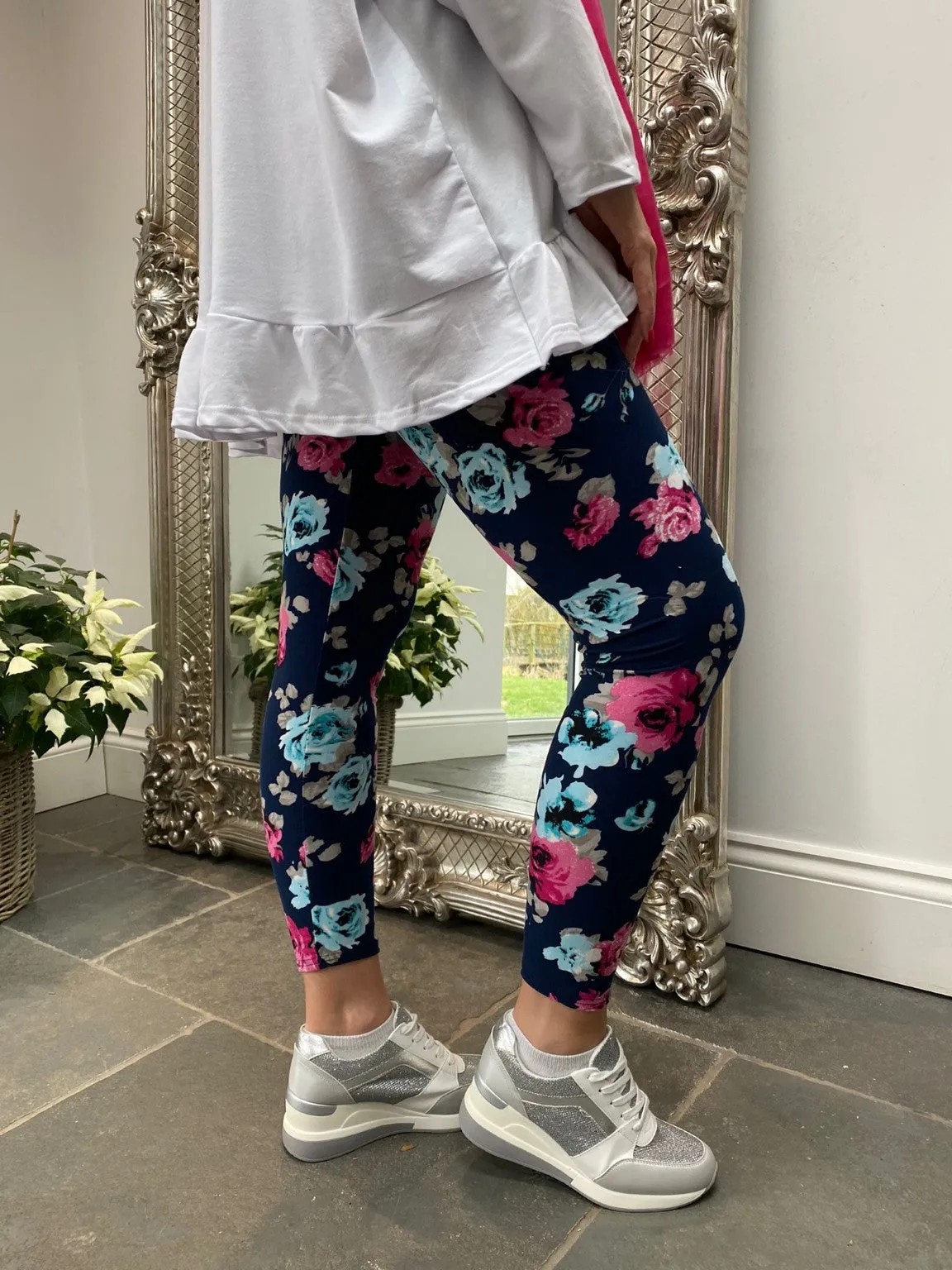 Rose Print Leggings