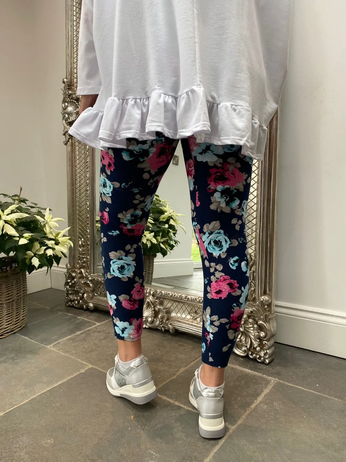 Rose Print Leggings