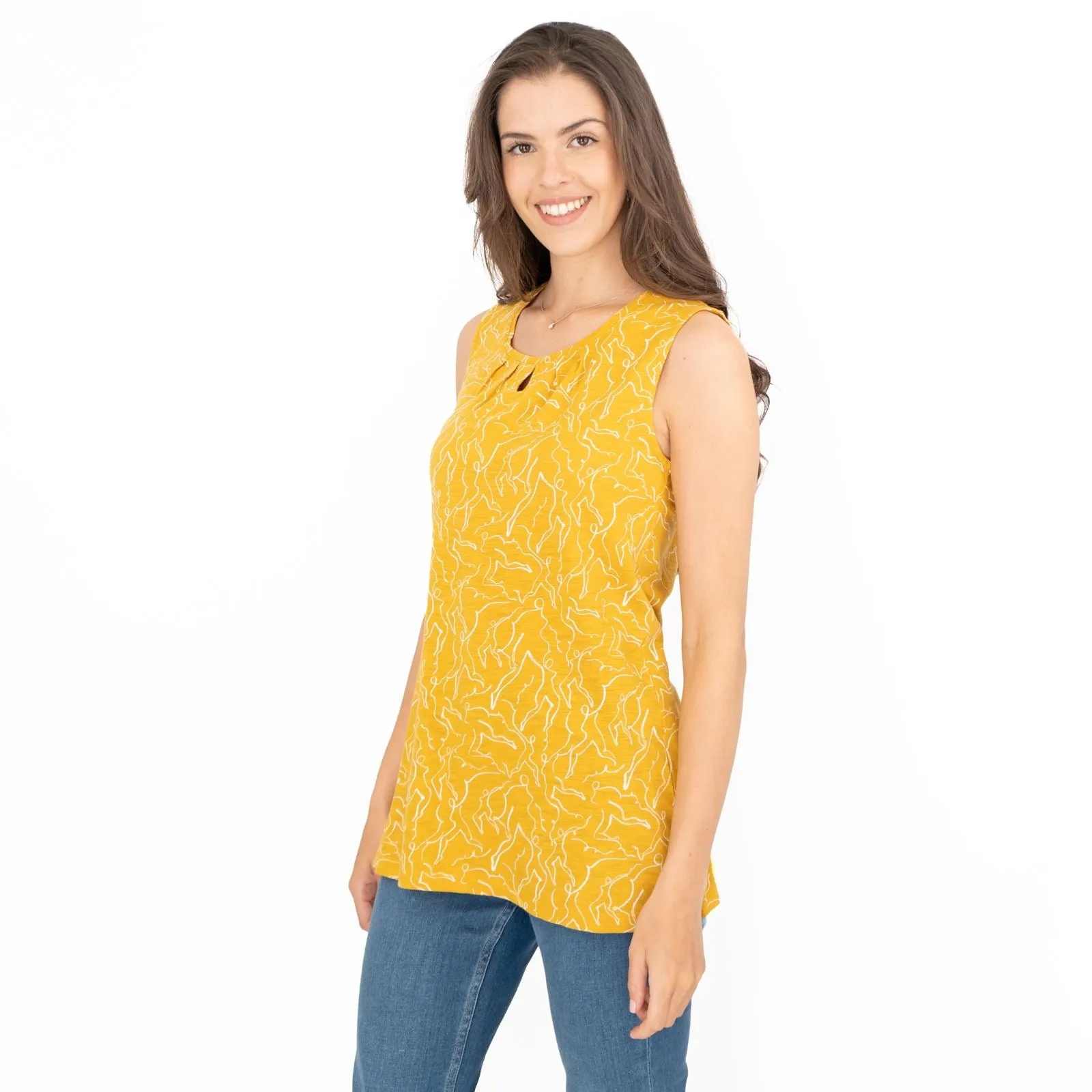 Seasalt Bright Beach Yellow Summer Vests Sleeveless Cotton Tops