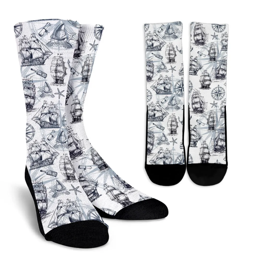 Ships and Boats  Crew Socks