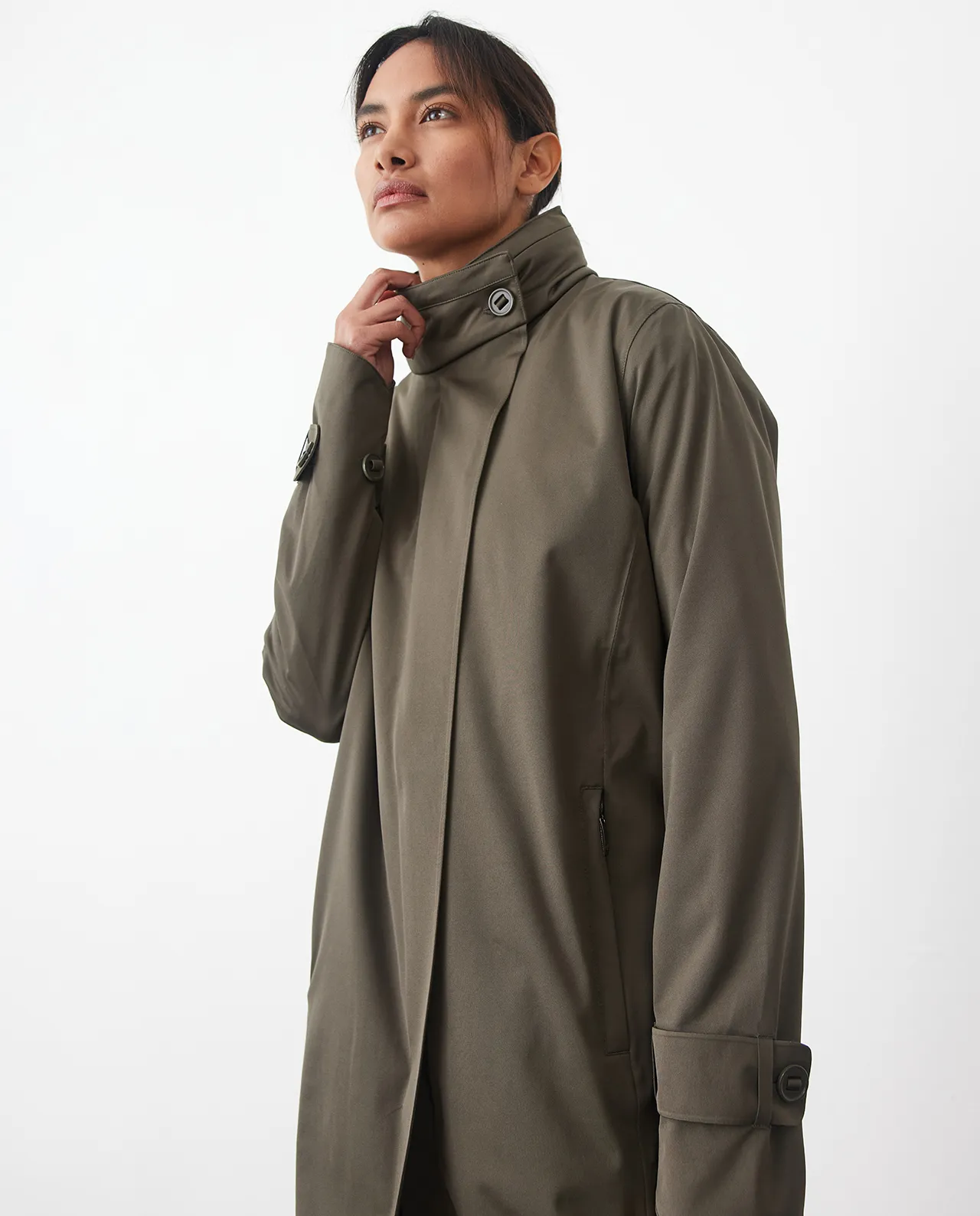 Shop Waterproof Commuter Dark Olive Jacket - Waterproof Women's Coats | Protected Species