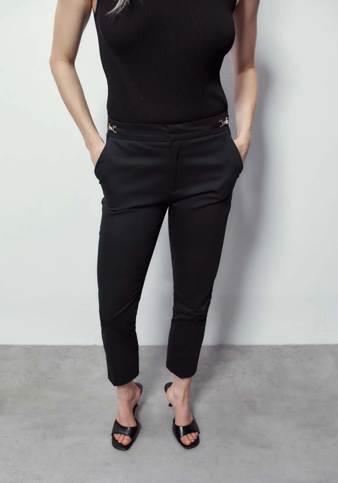 Side Buckle Trousers