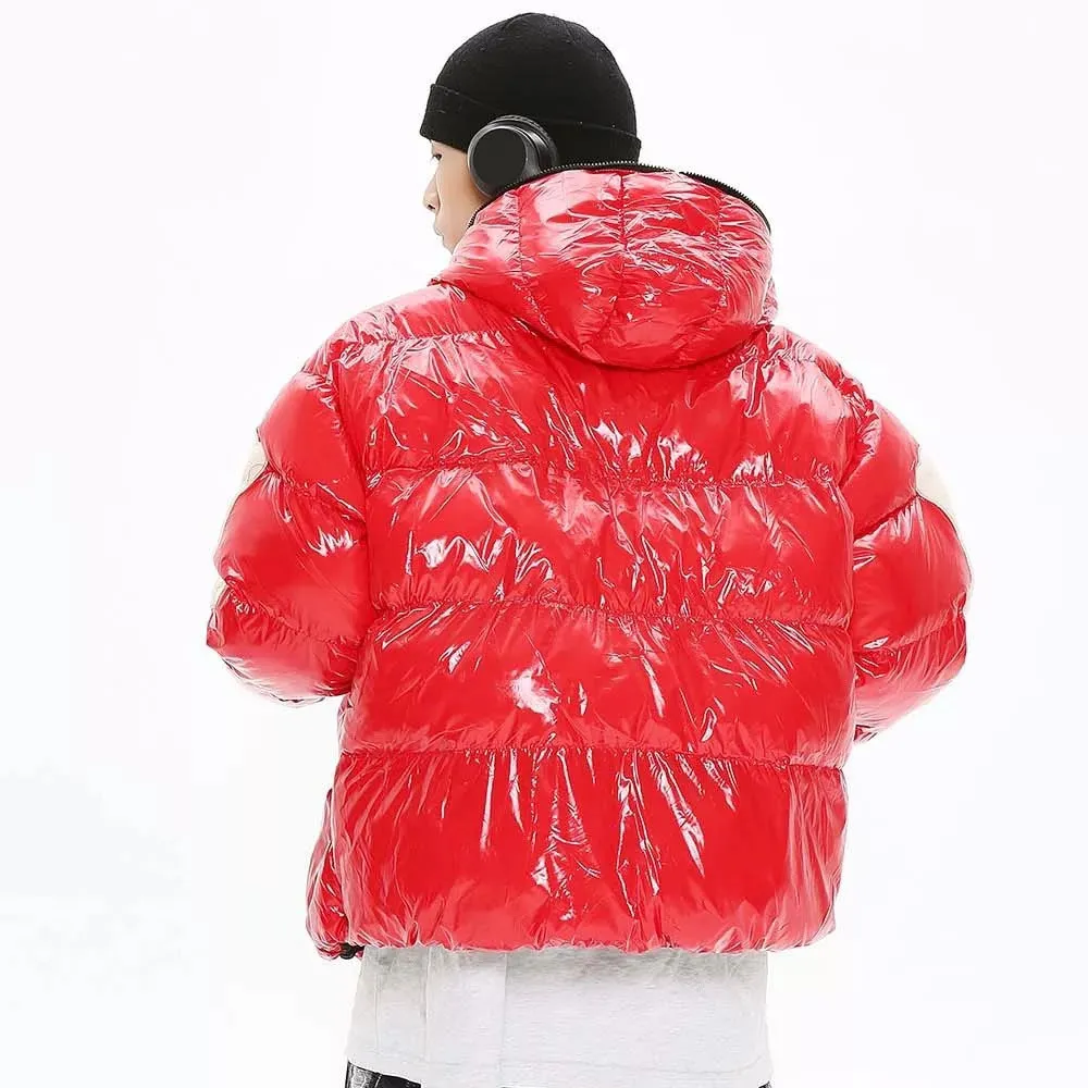 Skeleton Shiny Puffer Jacket