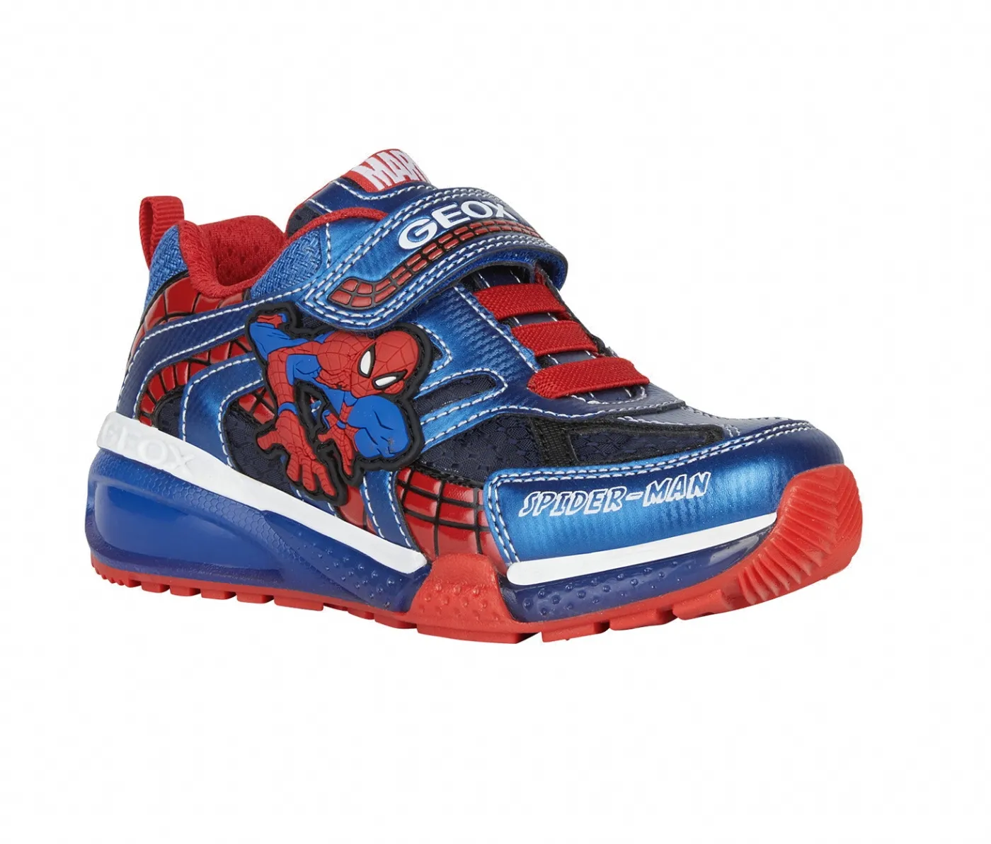 SNEAKERS GEOX BAMBINO J AYONYC B. B - TESS.+DBK ST. NAVY/ROYAL SPIDERMAN J26FEB 011CE C4226 tg:28,29,30,31,32,33,34,35