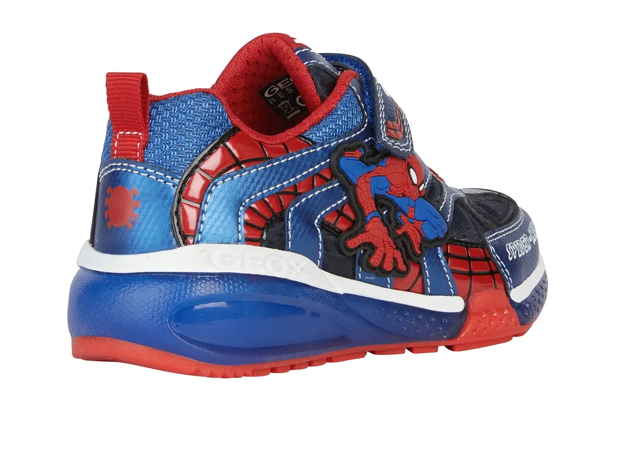 SNEAKERS GEOX BAMBINO J AYONYC B. B - TESS.+DBK ST. NAVY/ROYAL SPIDERMAN J26FEB 011CE C4226 tg:28,29,30,31,32,33,34,35