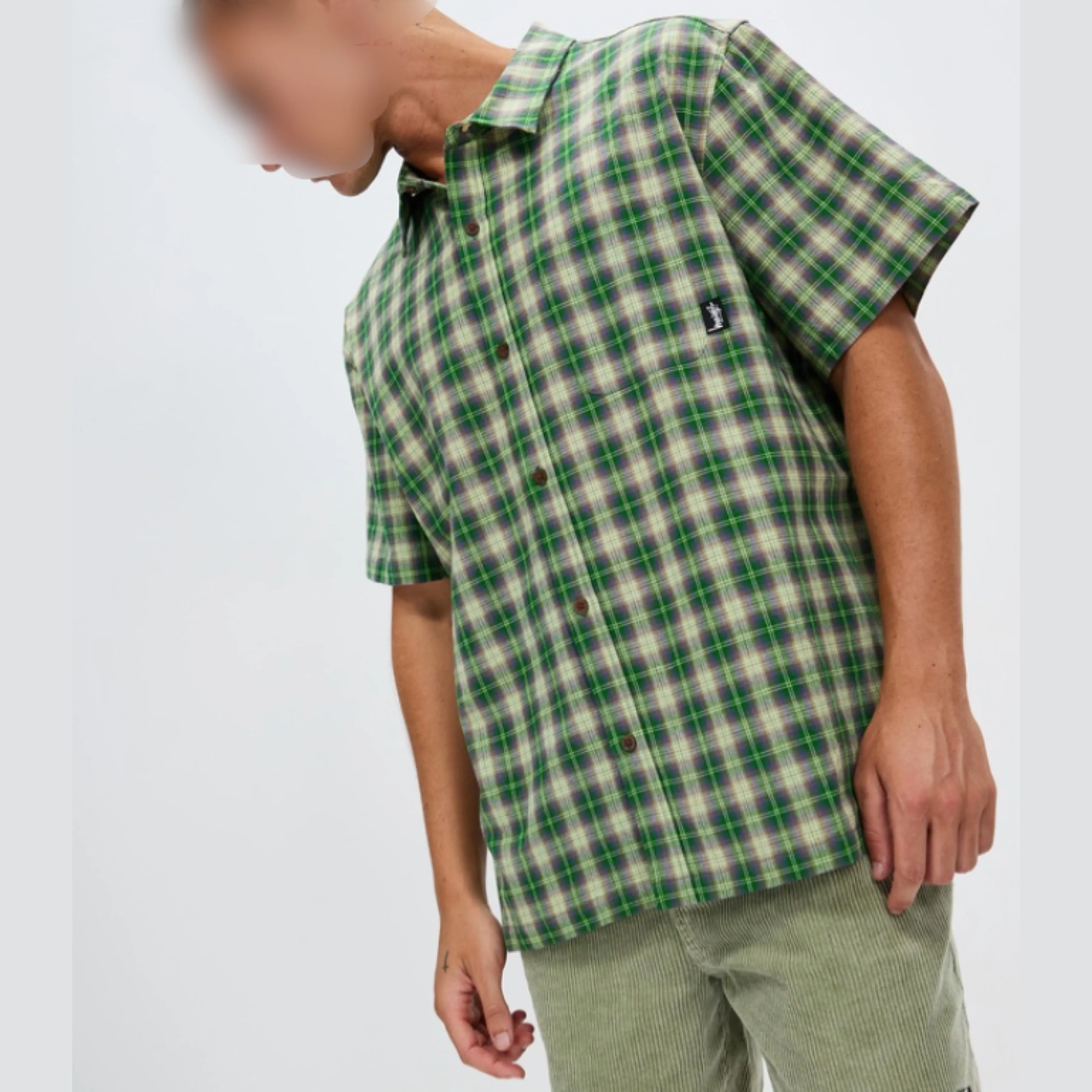 STUSSY  |Button-down Street Style Cotton Short Sleeves Logo