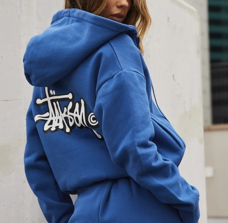 STUSSY  |Street Style Long Sleeves Plain Cotton Logo Skater Style