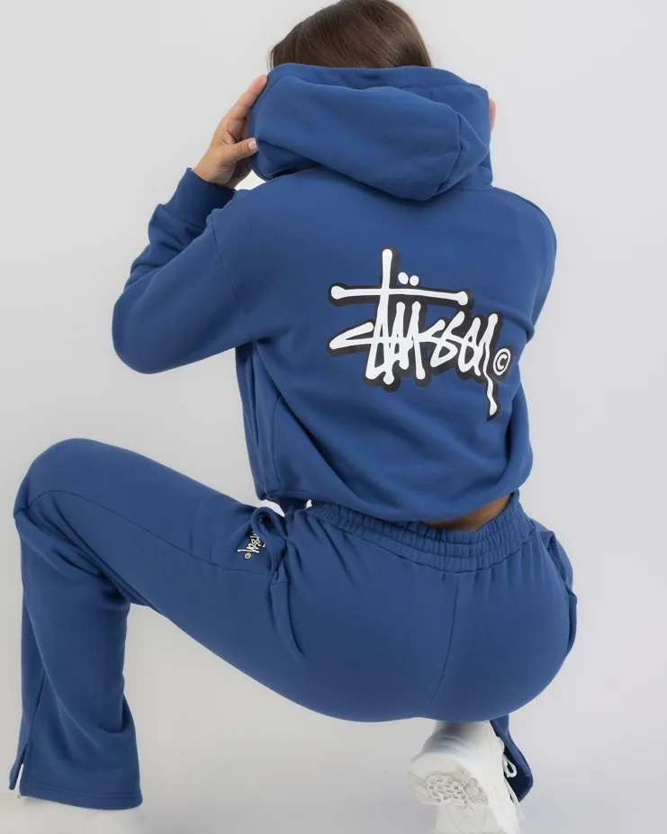 STUSSY  |Street Style Long Sleeves Plain Cotton Logo Skater Style