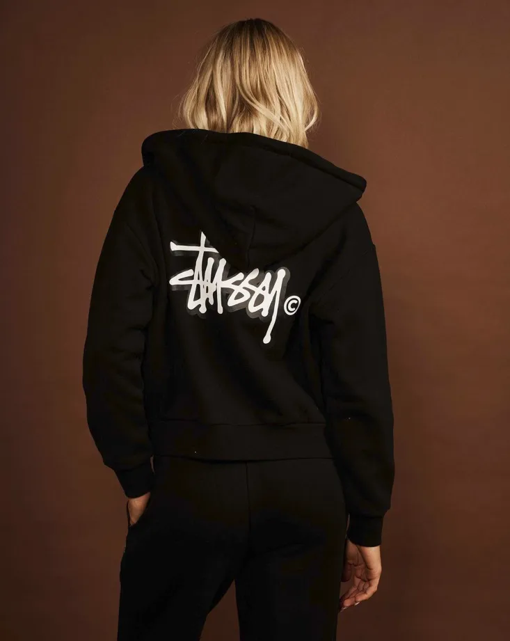 STUSSY  |Street Style Long Sleeves Plain Cotton Logo Skater Style