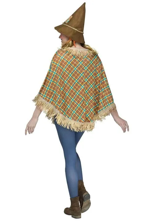 Sweet Scarecrow Poncho for Adults