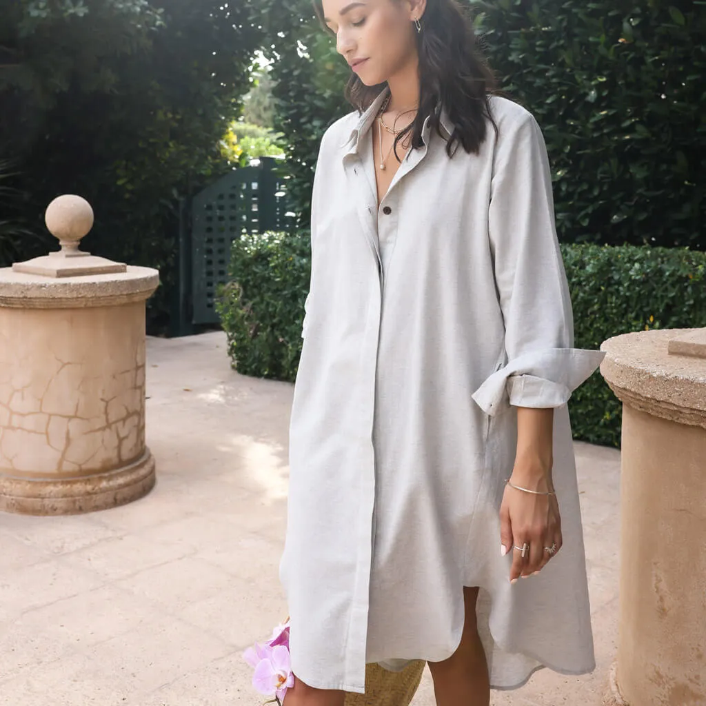 The Shirt Dress - Heather Grey