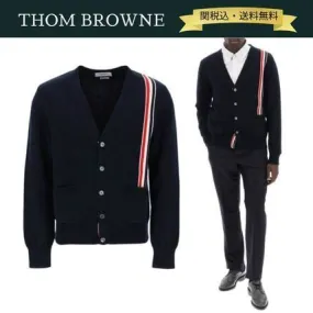 THOM BROWNE  |Button-down Stripes Street Style Plain Cotton Logo Designers