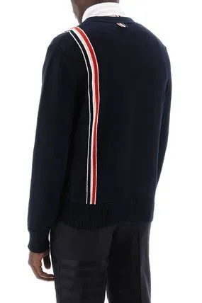 THOM BROWNE  |Button-down Stripes Street Style Plain Cotton Logo Designers