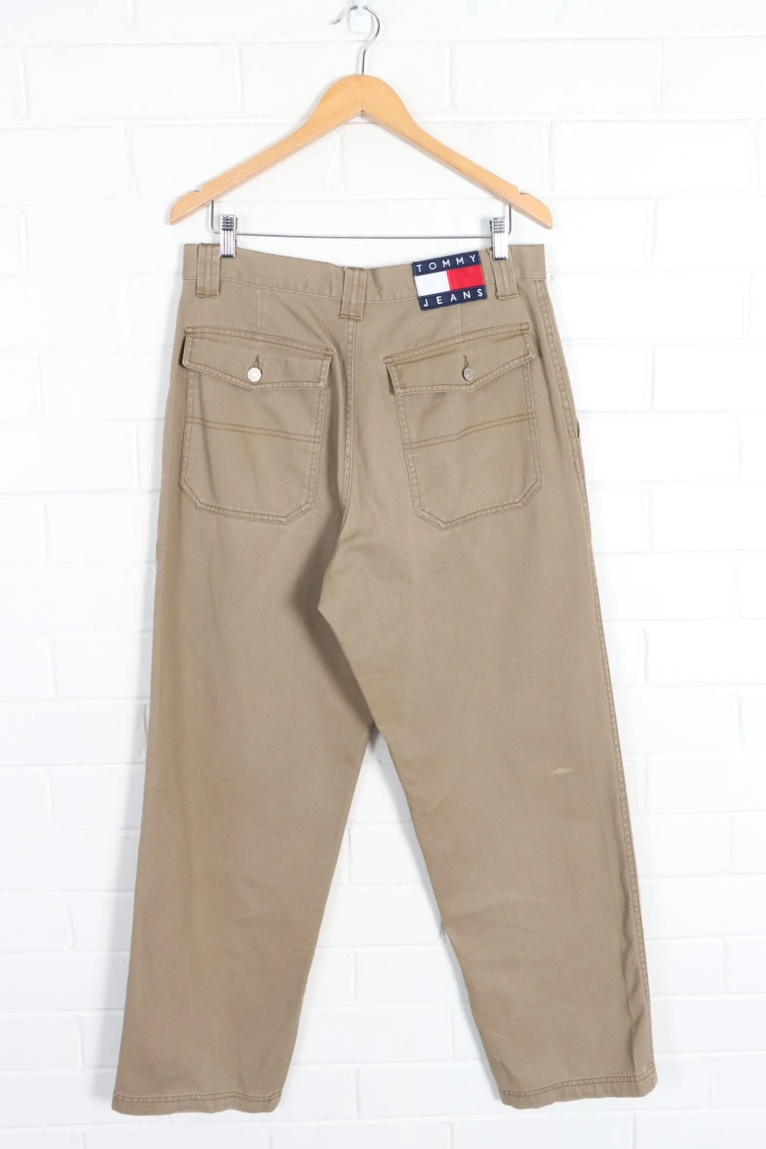 TOMMY HILFIGER JEANS Big Pocket Olive Brown Jeans (33x32)