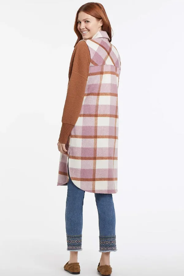 Tribal Long Plaid Vest