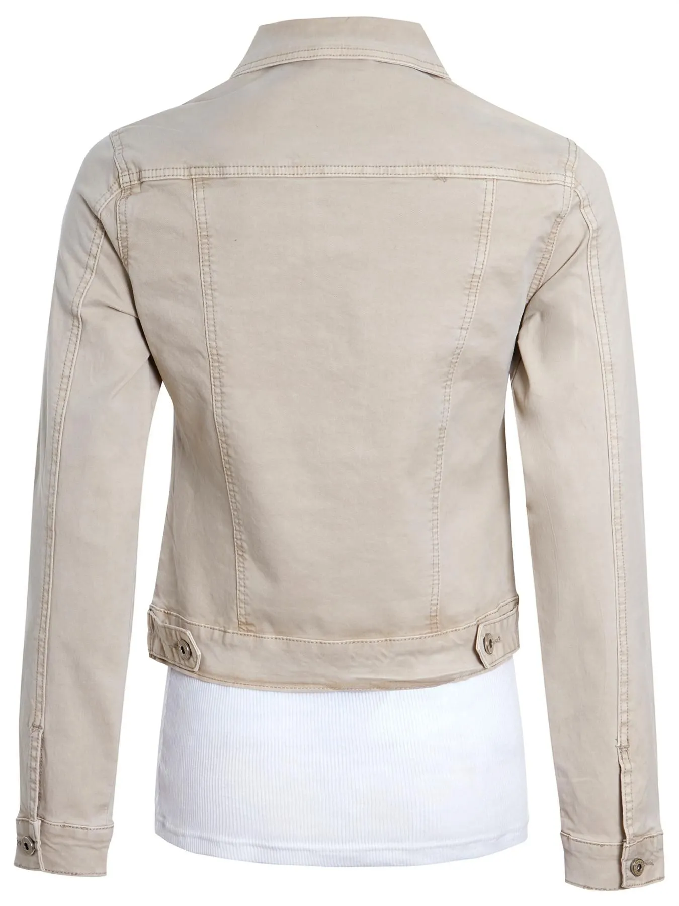 Twill Denim Jacket, Khaki, Pink, White, Stone, UK Sizes 6 to 14