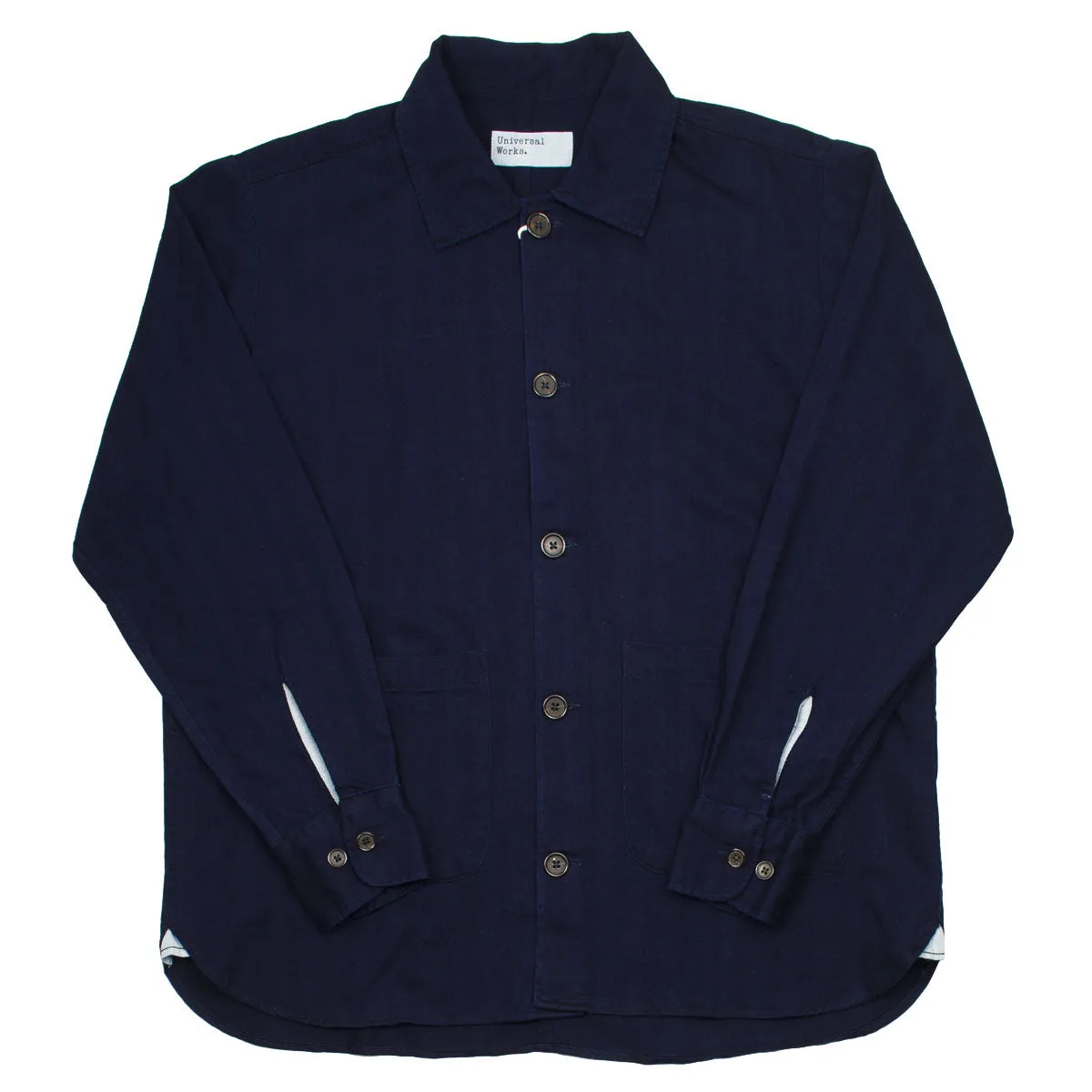 Universal Works - Travail Shirt Herringbone Denim - Indigo